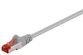 Goobay 50885 CAT 6 Patchkabel, S/FTP (PiMF), Grau, 0.5 m - LSZH halogenfrei, Kup
