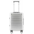 ALUMAXX 45190 Reisetrolley Gravity, Rollkoffer Aluminium, Reisekoffer mit TSA Schloss, Trolley mit 4 Leichtlaufdoppelrollen 360°, Alu Koffer ca. 56 cm, Silber, 56 x 37 x 21 cm