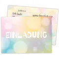 LIMONIA Einladungskarten zum Geburtstag Einladungen Karten Pastell Farbverlauf Erwachsene, Einladungskarten Luftballons Pastell Einladung