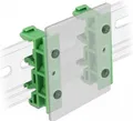 DeLOCK - DIN-Schienenklammer - grün (Packung mit 4) (65961)