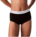 Calvin Klein Damen Hipster Boyshort mit Logobund, Schwarz (Black), S