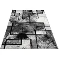 Paco Home Kurzflorteppich, Grau, Textil, Rechteckig, 120x170 cm, strapazierfähig, für Fußbodenheizung geeignet, Teppiche & Böden, Teppiche