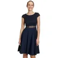Vera Mont Abendkleid Damen mit Spitze Spitze blau S (36)