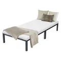 Metallbett Bettgestell Schlafzimmerbett Stahl Bett Lattenrost Anthrazit 90x200cm