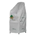 Mehr Garten Premium Protect Abdeckung Stapelstühle 68x96x110/150 cm, hellgrau, atmungsaktives 2-lagiges Polyestergewebe, Schutzhülle für Gartenstühle wasserdicht und UV-beständig