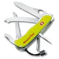 Victorinox Rettungsmesser RescueTool One Hand (Taschenmesser Feuerwehrmesser), Einhandklinge, Schraubendreher (Kistenöffner), Scheibenzertrümmerer, Frontscheibensäge, abgerundeter Gurtschneider