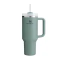 Stanley Quencher H2.0 Flowstate Trinkflasche Mit Strohhalm 1.18L - Thermobecher Kühlt 11 Stunden - 48 Stunden Eisgekühlt - Spülmaschinenfest - Thermosflasche BPA Frei - Edelstahl Trinkbecher - Shale
