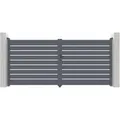 Casanoov Doppelflügeltor Aus Aluminium Vogel 400x180cm Grau