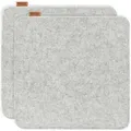Miqio Sitzkissen 2 er Set Sitzkissen 2 Sitzauflage mit Antirutschnoppen 40 x 40 cm, Nachhaltig: Aus recycelten PET Flaschen hergestellt. grau 40 cm