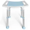 Floordirekt Duschhocker Nora Höhenverstellbar Aluminium-Rahmen Rutschfest bis 136 kg