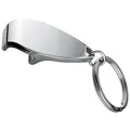 Metall Flaschenöffner mit Schlüsselanhänger / chrom-glänzend