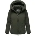 Navahoo Winterjacke Blütenlicht 14 Warme Damenjacke mit hohem Kragen grün 4XL (48)