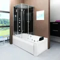 Whirlpool Dusche Kombination K05-R00-WP Duschtempel 90x180 cm - Schwarz