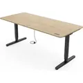 Yaasa Desk Pro Höhenverstellbarer Schreibtisch Elektrisch 160 x 80 cm, Eiche hell/Schwarz – Touch Handschalter – 9 Speicherfunktionen – Höh... - Braun