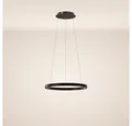 s.luce Pendelleuchte LED Ring Pendelleuchte rund Direkt oder Indirekt Schwarz, Warmweiß