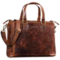STILORD "Claire Businesstasche Damen Leder 15 Zoll Laptoptasche DIN A4 Aktentasche Umhängetasche und Handtasche Büro Farbe:kara - cognac