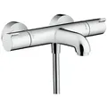 hansgrohe Badewannenarmatur Ecostat 1001 CL, aus Messing, mit Thermostat, zur Aufputz-Montage, verchromt
