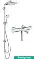 Hansgrohe Ecostat Wannenarmatur 13201000 Regendusche Set Wanne Crometta 27289000