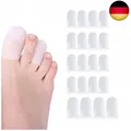 20 Stück Zehenkappen,Silikon Zehenschutz Großer Zeh Gel-Zehenkappe,Weiches Z