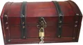 infinimo Handgefertigt Schatztruhe - Schatztruhe Kindergeburtstag, Piratenkiste, Geschenk-Box verschließbar mit Deckel und Schloss mit Schlüssel, Schatzkiste 30x20x15cm Groß