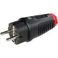 PCE-Electric Schutzkontaktstecker 0512-sr Taurus 2, außen, IP54, Gummi, rot