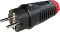 TAUR2 0512-SR - Vollgummi-Stecker Taurus2, Typ F - CEE 7/4, schwarz/rot