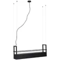 Qazqa Pendelleuchte Cage rack, ohne Leuchtmittel, GU10, Schwarz, Industrie, Stahl, 4-flammig schwarz