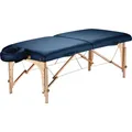 Earthlite Massageliege Harmony DX, aus Holz, klappbar, 76 cm breit, 2 Zonen. nachtblau, höhenverstellbar