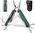 Multifunktionszange mit 18-in-1 Multitool Werkzeug, Edelstahl, Grün - Camping...