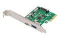 DIGITUS PCIe IO-Karte - USB 3.1 Schnittstellen-Karte - 2-Port (1x USB-C & 1x Typ-A) - 10 Gbit/s - Chipsatz ASM1142