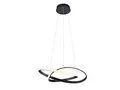 Reality Leuchten LED Pendelleuchte Course R32051132, Metall Schwarz matt, inkl. 27 Watt LED, Switch Dimmer