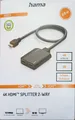 HDMI Splitter 2-way, 4K, Ultra HD, 3D, 1x Input, 2x Output. Neu, unbenutzt.