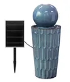 Gartenbrunnen Altona Solarbrunnen Höhe 72.5 cm Ø 30 cm Keramik blau, Dehner