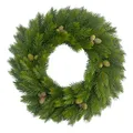 Künstlicher Tannenkranz mit Zapfen Ø 40cm. Adventskranz Winterdeko Weihnachten