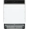 Telefunken teilintegrierbarer Geschirrspüler GET6012DI, 12 l, 12 Maßgedecke, Einbau Spülmaschine teilintegriert 60 cm, 12 Gedecke, AquaStop, 45 dB schwarz