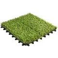 Karat Klickfliese Gras-Design - Wetterbeständige Terrassenfliese - 30 x 30 cm