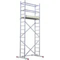 Krause 916129 CORDA Aluminium Montagegerüst fahrbar Arbeitshöhe (max.): 5 m Silber 48 kg