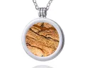Morella Kette mit Anhänger Halskette silber mit Chakra Münze 33 mm (2-tlg), Samtbeutel