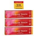 Wella Color Touch Rich Naturals 3 x 60 ml 9/16 lichtblond asch violett Set