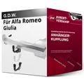 Für Alfa Romeo Giulia Typ 952 (G.D.W.) Anhängerkupplung vertikal abnehmbar neu