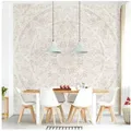 Bilderdepot24 Mustertapete Spirituell Mandala Aquarell Ornament beige Muster Wanddeko, Glatt, Matt, (Vliestapete inkl. Kleister oder selbstklebend), Wohnzimmer Schlafzimmer Küche Flur gemusterte Vliestapete Wandtapete beige 3.36 m x 3.36 m