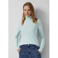 s.Oliver Longpullover Strickpullover Rollkragenpullover aus Viskosemix blau XXL (44)