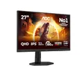 AOC Q27G4XF 27 Zoll WQHD Gaming Monitor, 180Hz, Fast IPS Panel, 1ms GtG, HDR10, G-Sync Compatible, Höhenverstellung,(2560x1440 HDMI 1x 2.0 DP 1x 1.4) Schwarz