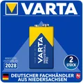2x Varta 9V Batterie Block für Rauchmelder 9 Volt ++ NEU ++ MHD 2028 ++