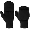 Lipodo Strickhandschuhe (1-St) fingerlose Handschuhe mit Futter schwarz 9 HS