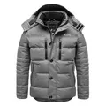 Amaci&Sons Winterjacke WACO Winterjacke Herren Gefütterte Winter Jacke für Männer mit Kapuze grau XL