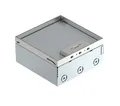 OBO Bettermann UDHOME4 2V V Bodentank, kpl. 3fach VDE-Steckdose, Edelstahl (7427
