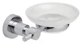 tesa Seifenspender 1x tesa LOXX Seifenablage, (Komplett-Set, 2-tlg), chrom-weiß 11,2 cm : 14 cm : 5 cm