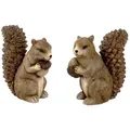 Geschenkestadl Tierfigur 2 Stück Eichhörnchen Figuren mit Nuss mehrere Größen 18 cm