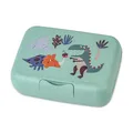 Koziol CANDY L REX Lunchbox | mit Trennschale, Clipverschluss | für Kinder | biozirkulärer Kunststoff, bruchfest, spülmaschinengeeignet | Schule, Kindergarten, Kita, Reise (organic sage green)